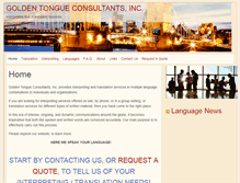 Tablet Screenshot of goldentongueinc.com